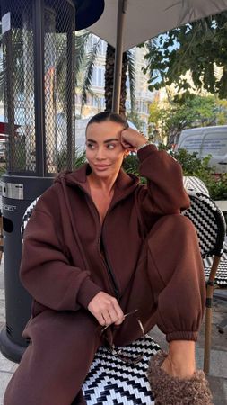 Oversized Fleece Tracksuit Set Size: M