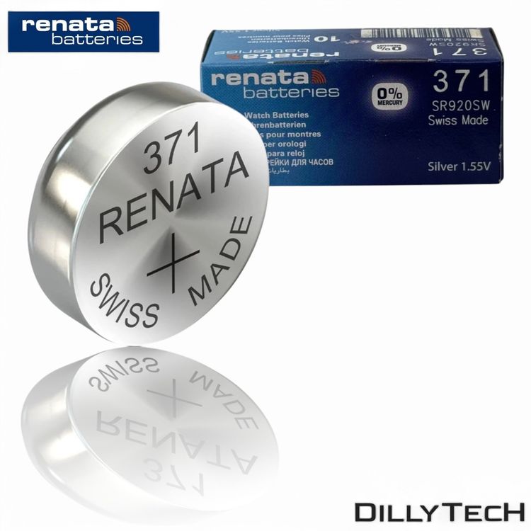 Caricatori & Batterie: Renata 371 Box, SR920SW Knopfzellenbatterie - 1 Stk. – Nuovo e nell'imballaggio originale da Erlenbach ZH venduto da dillytech.ch 2