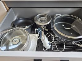 Different pots and pans