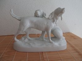 Royal Dux Porzellan Jagdhunde, ca 1993