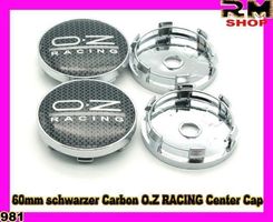 O.Z  60mm schwarz  CarbonRadmitte Caps