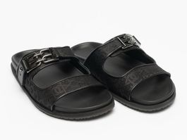 BALLY SLIPPERS - BLACK/BLACK/BLACK GR.38 / NEU 500,-€