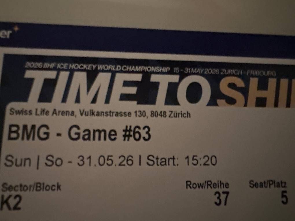 Biglietti: IIHF Finaltag Spiel um Platz 3 – Usato da Niederglatt ZH venduto da Fan08 1
