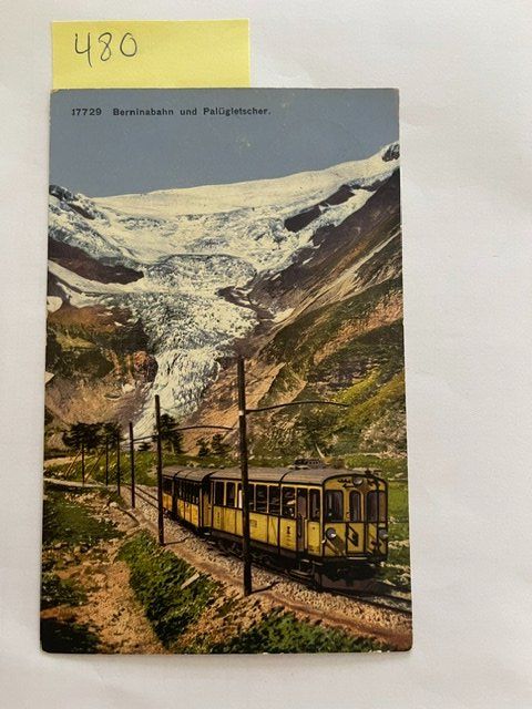Ansichtskarten: Ansichtskarte Berninabahn und Palügletscher – Gebraucht aus Niederwil AG von dahu75