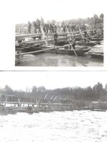 Militär 2 AK Pontoniere Pontonbrückenbau ca.1940 Motiv WO ?