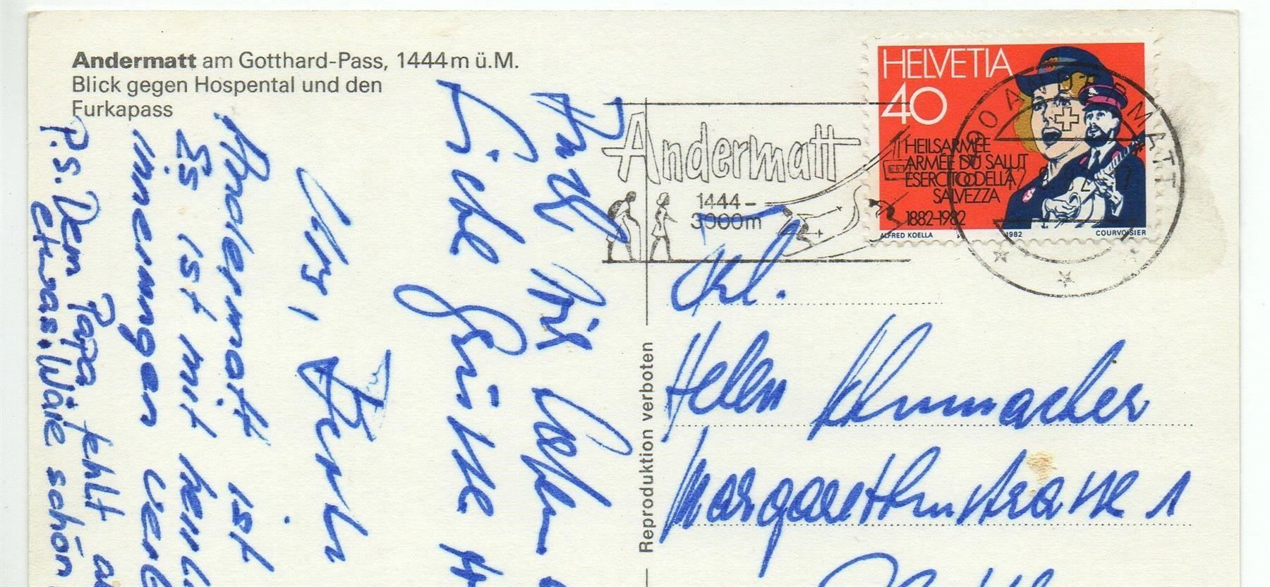 Cartoline postali: ANDERMATT Ansicht mit Baustelle – Usato da Jona venduto da philajona 1