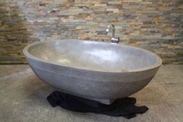 Badewanne Freistehend Bad Wanne Terrazzo Stein Gartenwanne