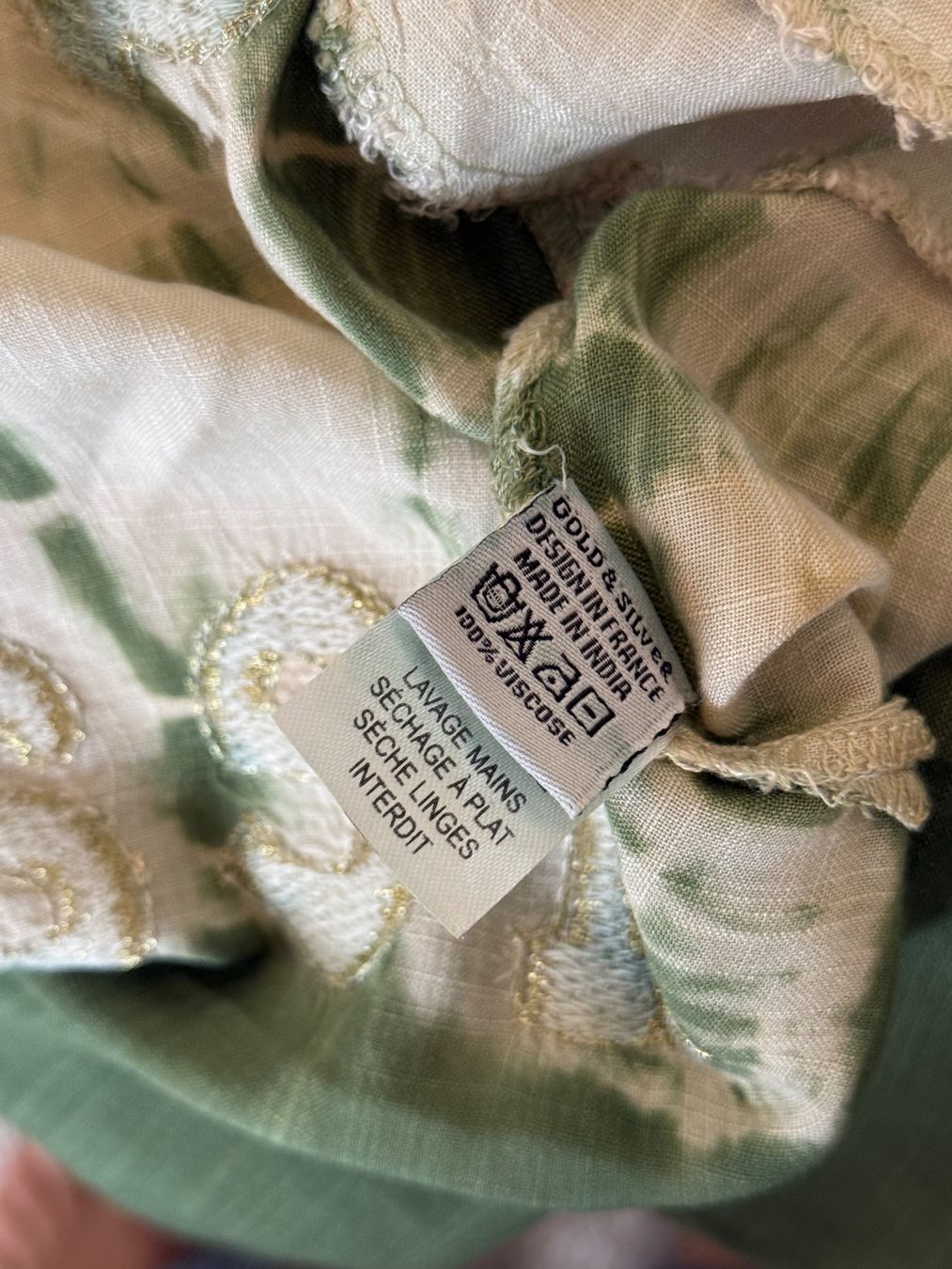Tuniche: Tunique long Gold & Silver Paris tie-dye – Usato da Geneve venduto da Salomevergne 4