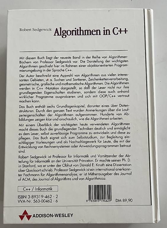 Libri: Algorithmen in C++  Robert Sedgewick (Addison-Wesley) – Usato da Rotkreuz venduto da bizych 1
