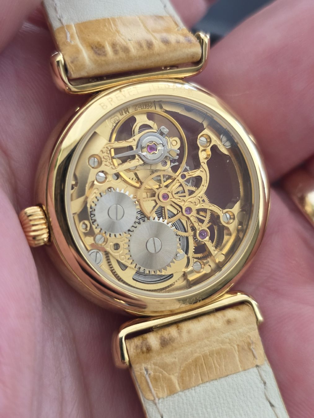 Eta Orologi: Belle montre squelette décoré dorée ETA 2801-2 – Usato da Grand-Lancy venduto da Precision-GE 2