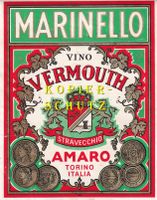 Etikette (gross) - Vino Vermouth Amaro "Marinello" /bd