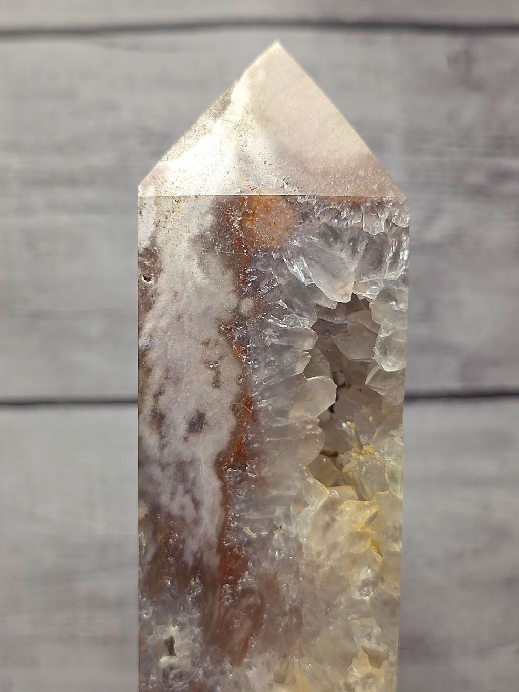 Minerali & Pietre curative: Drusiger Pink Amethyst Obelisk 585g – Nuovo e nell'imballaggio originale da Matzingen venduto da Shay_Crystalz 4
