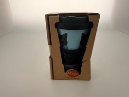 Quy Cup Kaffeebecher Katzen Motiv 400ml neuwertig