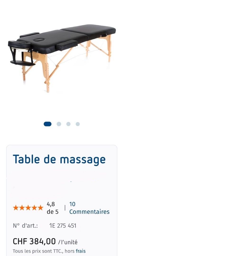 Lettini & sedie per cosmetici: Table de massage  – Nuovo (secondo la descrizione) da Châtelaine venduto da imi55imi 1