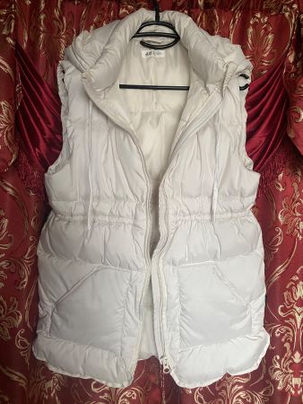 Daunenweste, mit Kapuze, beige, Weste, Gilet