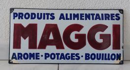 Altes Emailschild Maggi Plaque émaillée