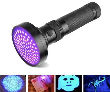 Lampade: Taschenlampe 100 UV LED mit Brille – Nuovo e nell'imballaggio originale da Châtelaine venduto da topshop.switzerland 4