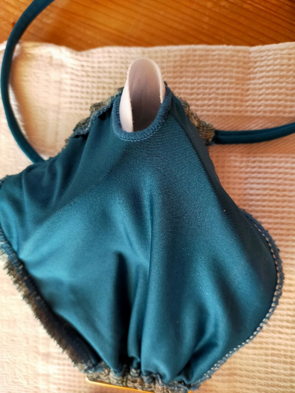 Costumi da bagno & Bikini: Bikini Set Gr. M,  Türkis-Grau-Weiss, NEU! – Nuovo e nell'imballaggio originale da Oberhofen TG venduto da tryxta 7