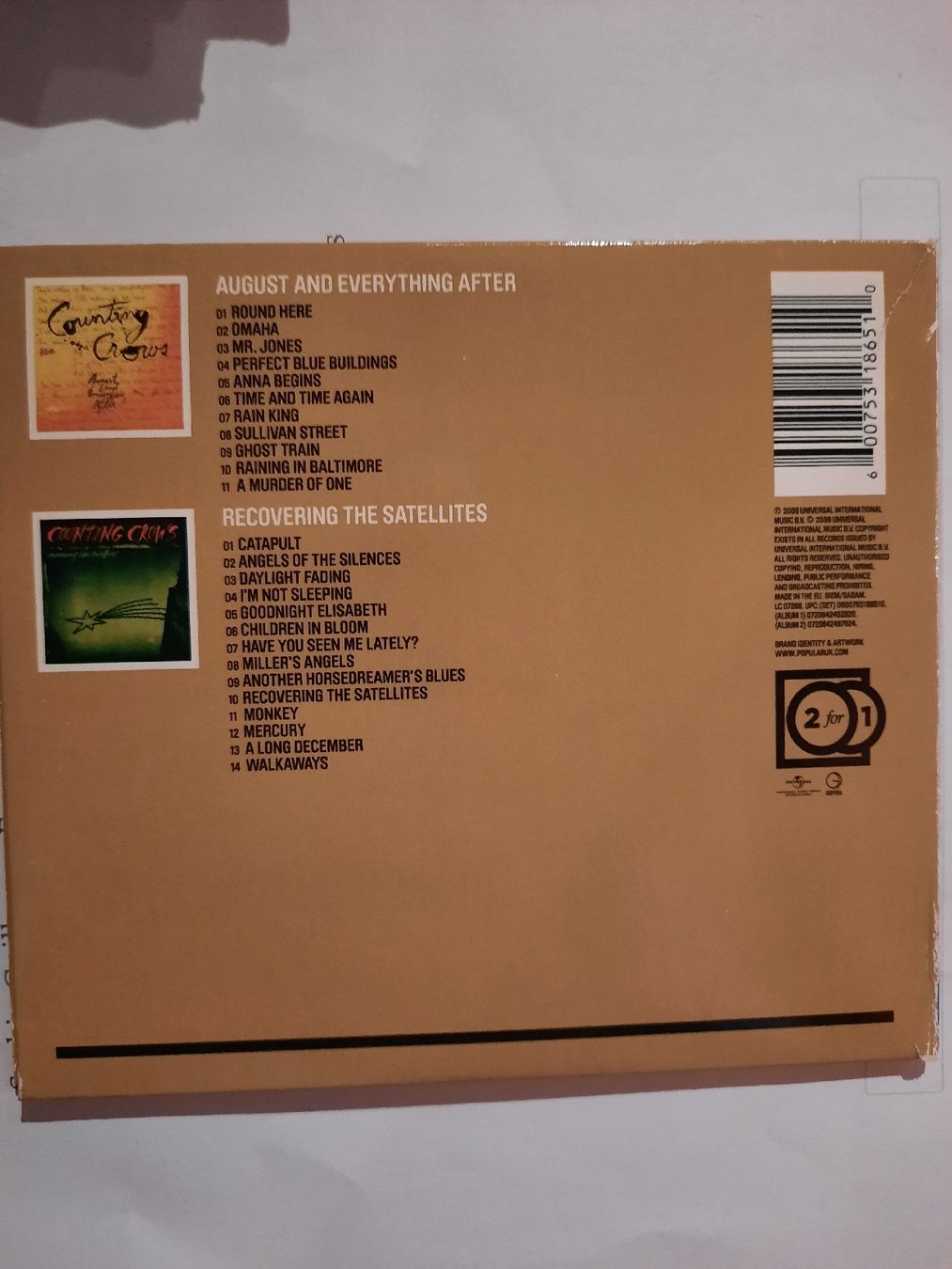 CD: Counting Crows, 2 CD. "August" + "Recovering" – Usato da Treyvaux venduto da ber_8q8r 1