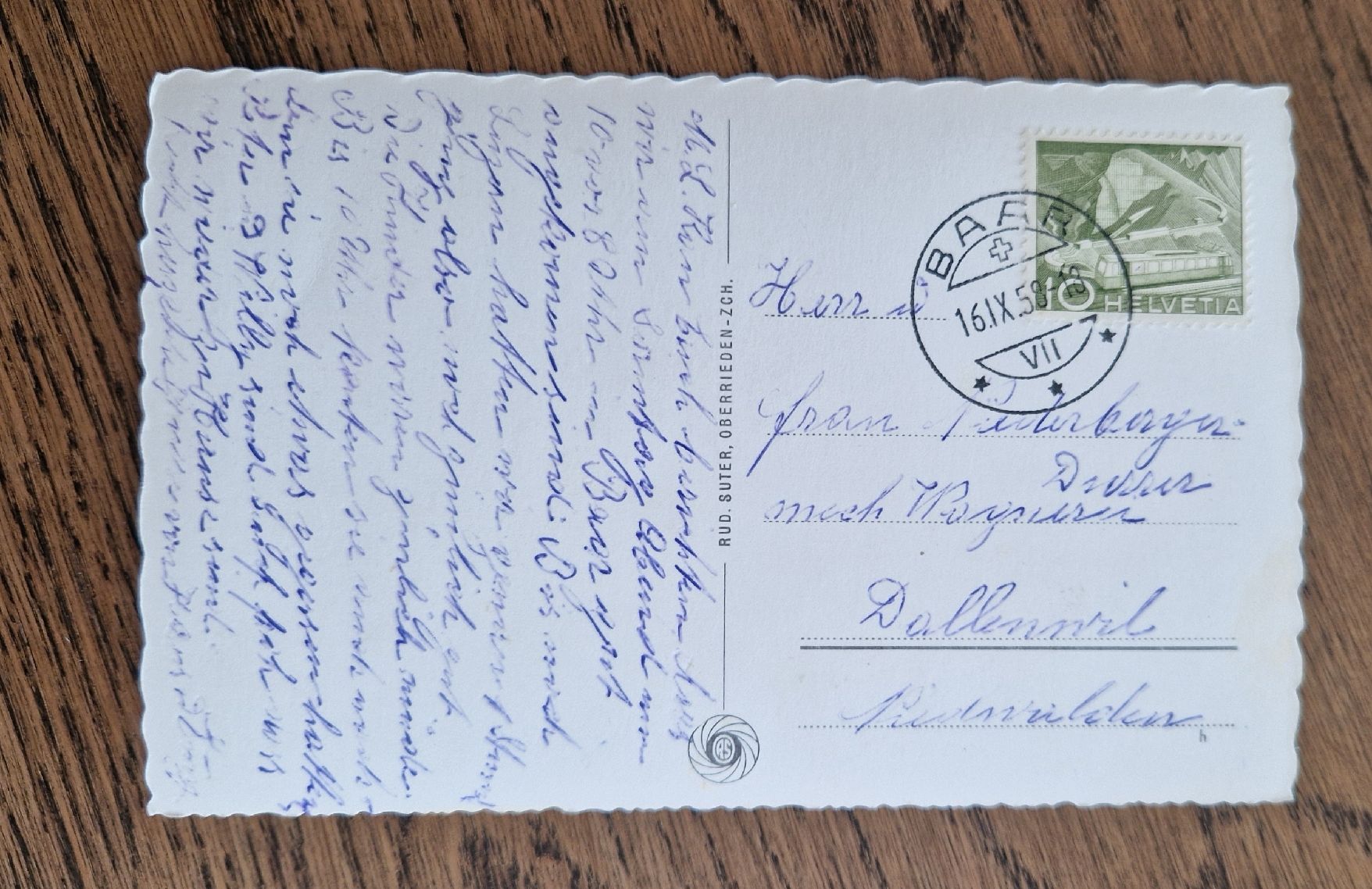 Cartoline postali: Melchtal 1958 – Usato da Ebikon venduto da Donar50 1