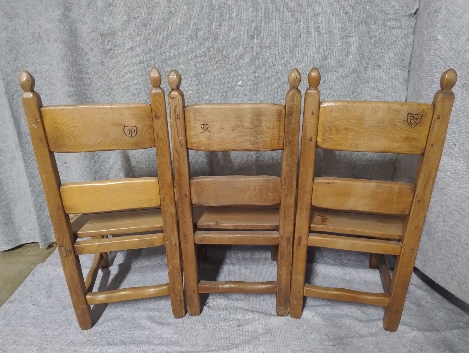 Sedie: 3 x Rustikale Esszimmerstühle, 1970er – Usato da Stans venduto da tre_9nmx 2