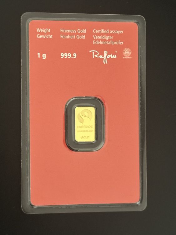 Metalli preziosi: Goldbarren 1g Kantonal Bank – Nuovo e nell'imballaggio originale da Untersiggenthal venduto da byiggy 1