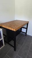 Kücheninsel VADHOLMA IKEA Eiche/Schwarz 126X79X90CM