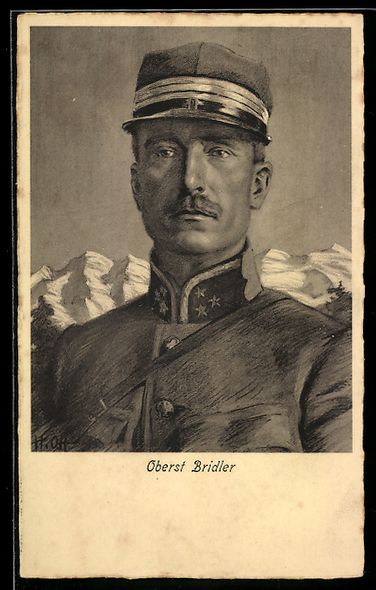 Foto, Lettere & Cartoline: AK Oberst Bridler, schweizer Soldat – Usato da Berlin venduto da bartko-reher