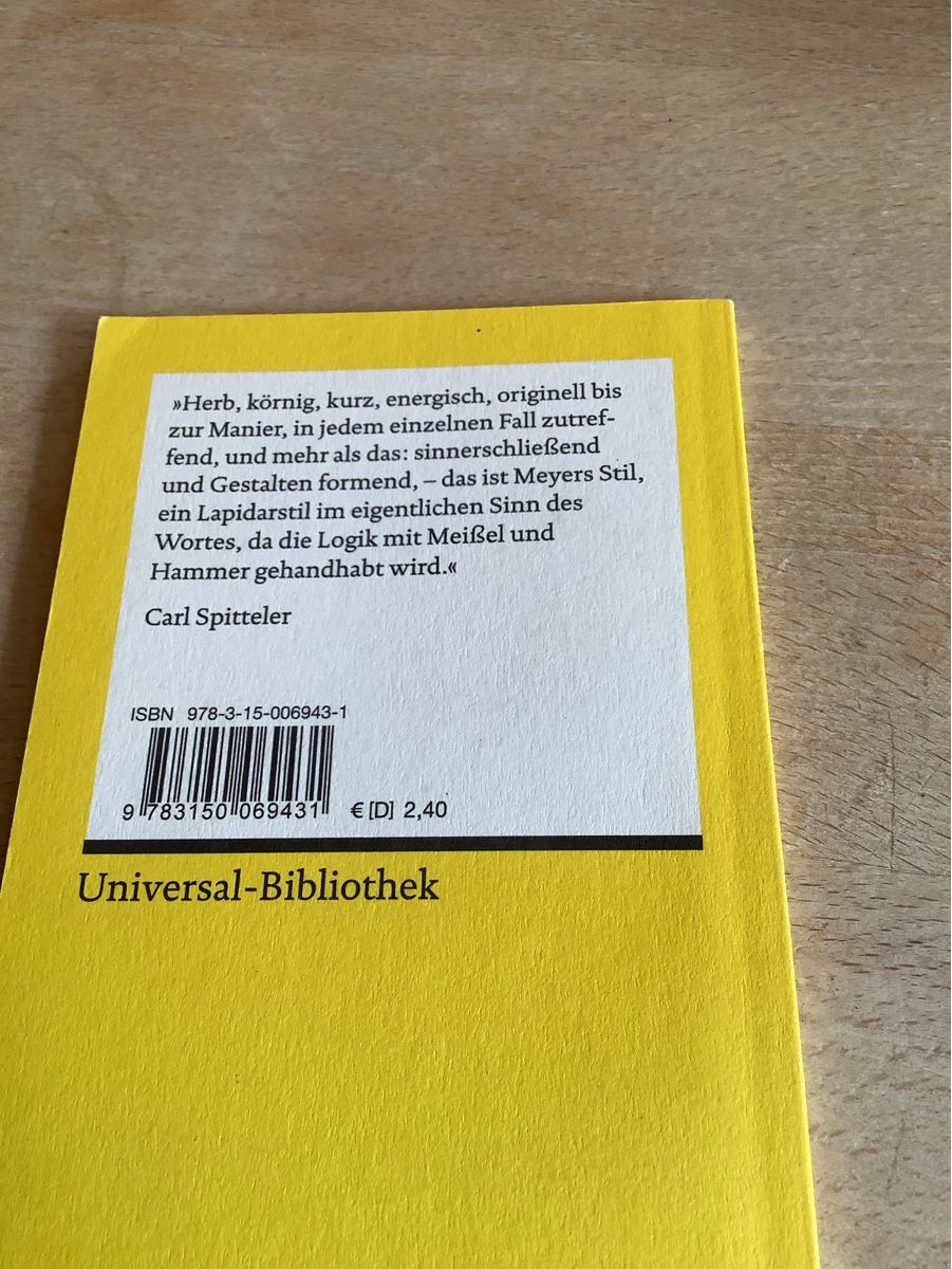 Livres: Conrad Ferdinand Meyer Das Amulett Universal-Bibliothek – D'occasion à Saas-Balen par kircin 1