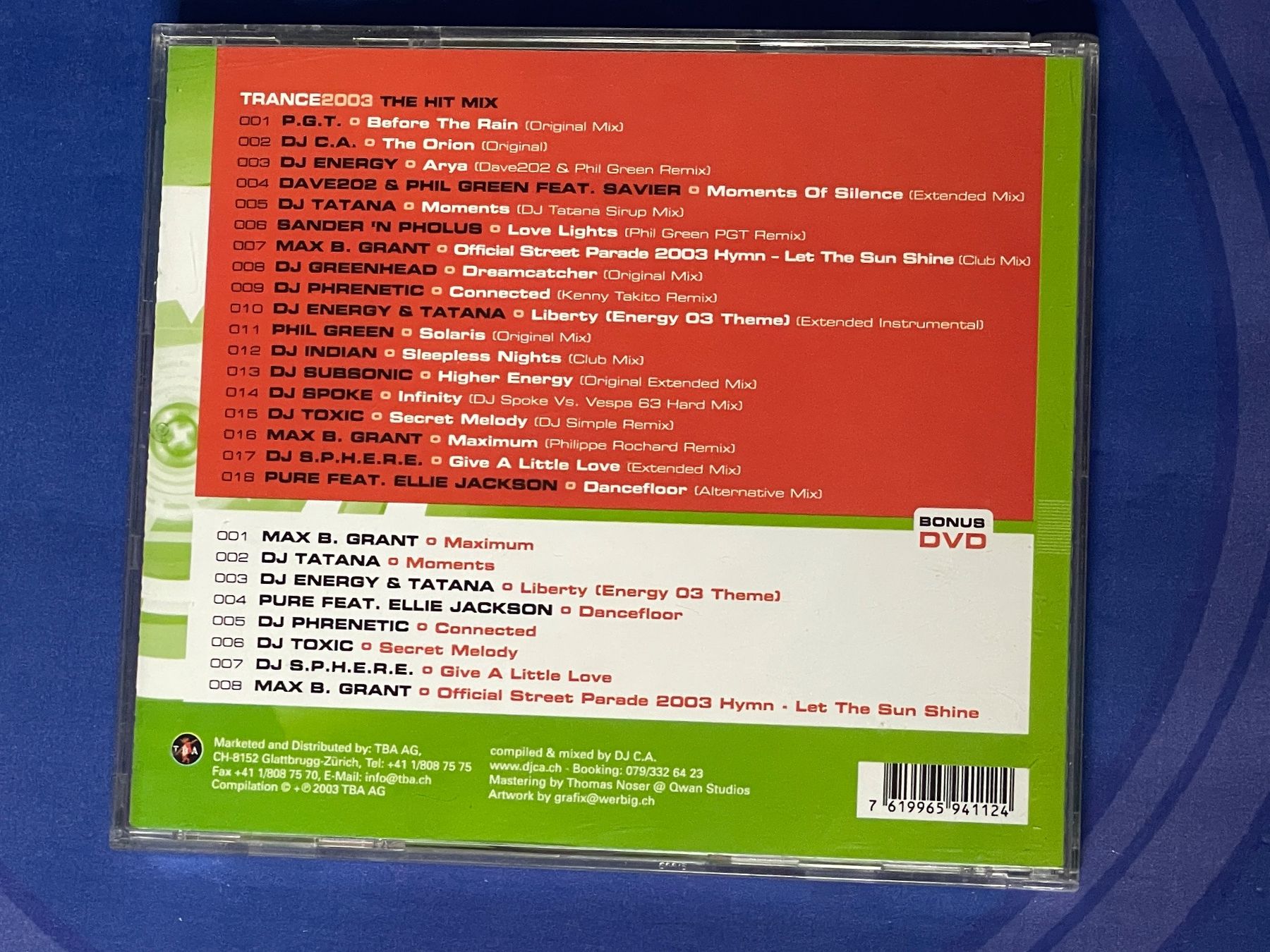 CDs: Trance 2003 DJ CA + DVD - RAR – Gebraucht aus Muri b. Bern von AdidasCollector 1