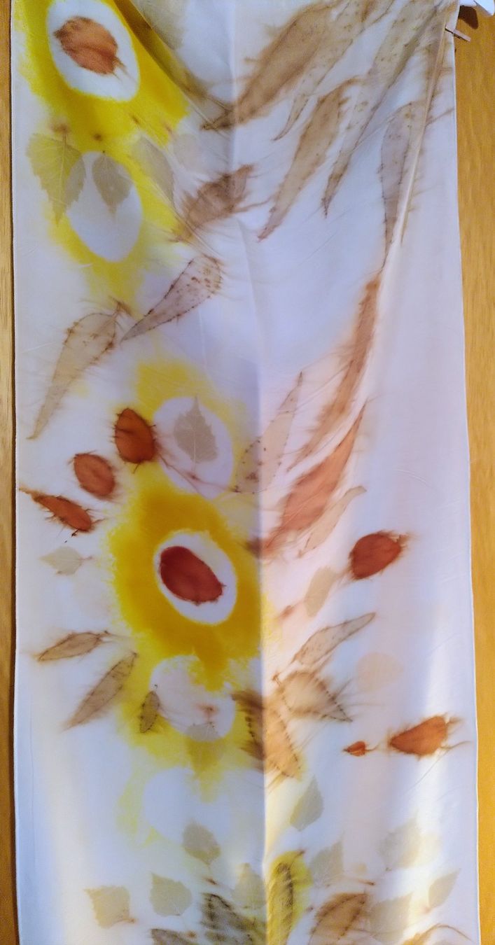 Foulard & Sciarpe: Foulard in seta tecnica ecoprint – Nuovo (secondo la descrizione) da Comano venduto da Maura 2