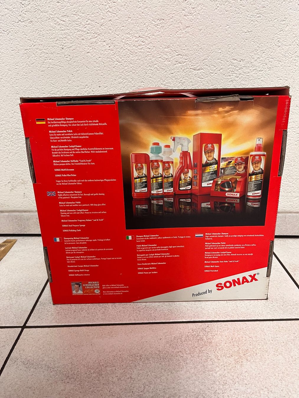 Sonax Prodotti di pulizia: Michael Schumacher Autopflege-Set von SONAX – Nuovo e nell'imballaggio originale da Steckborn venduto da bluepapillon 1