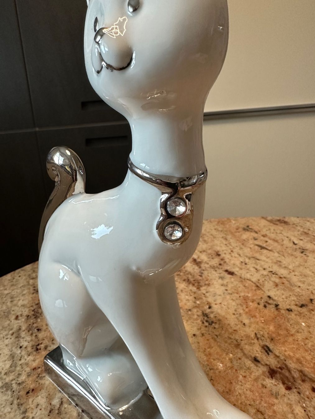 Statuette: Katze sitzend - Weiss/Platin – Nuovo (secondo la descrizione) da Spreitenbach venduto da Jessy8 2