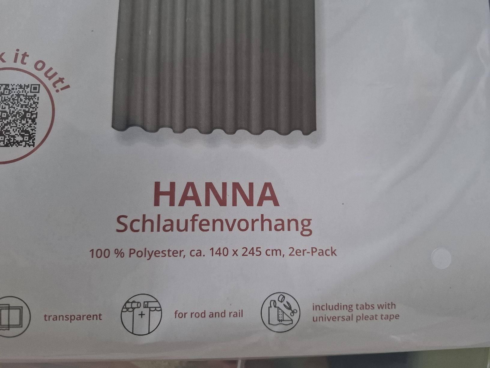 Tende: Vorhang Schlaufen transparent grau – Usato da Dübendorf venduto da MO_c6hy 2