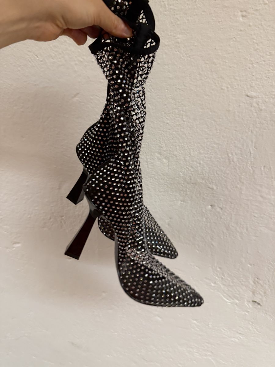 Damenschuhe: Sparkly Rhinestone Stiletto Ankle Boots, Size 37, mango! – Gebraucht aus Adliswil von dai_yr5z 1