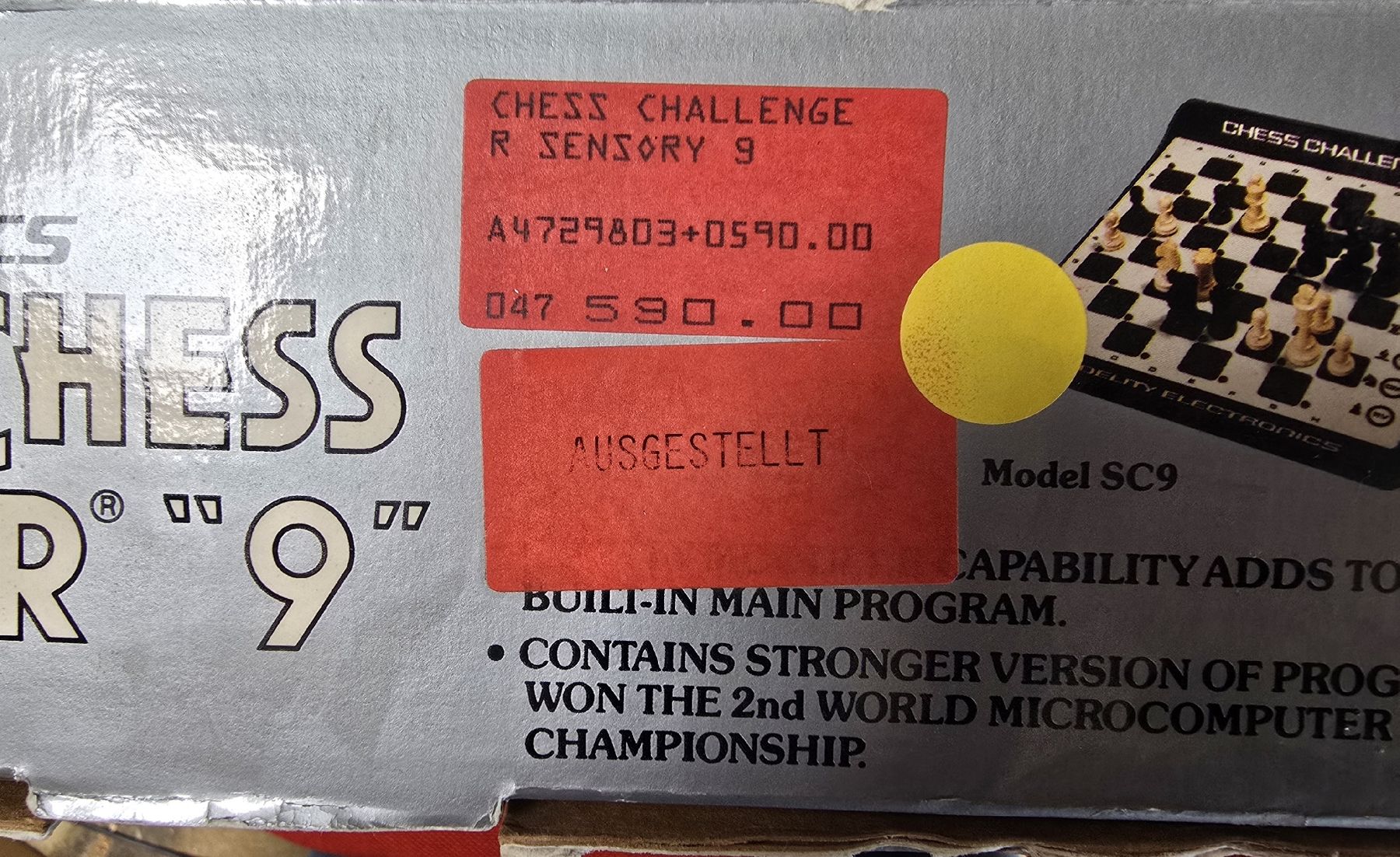Giochi: Fidelity Sensory Chess Challenger 9  – Usato da Courtemaîche venduto da justine21 3