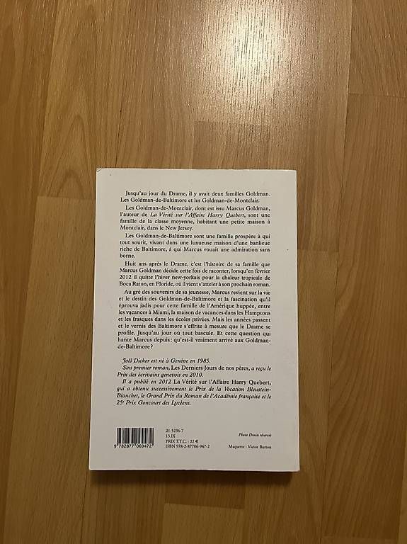 Libri: Joël Dicker - Le Livre des Baltimore – Nuovo e nell'imballaggio originale da Chavannes-Renens venduto da luc_52p8 1