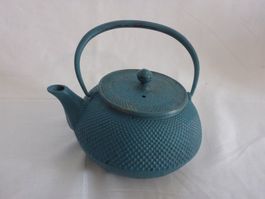 Gusseisen Teekanne vintage Style petrolblau