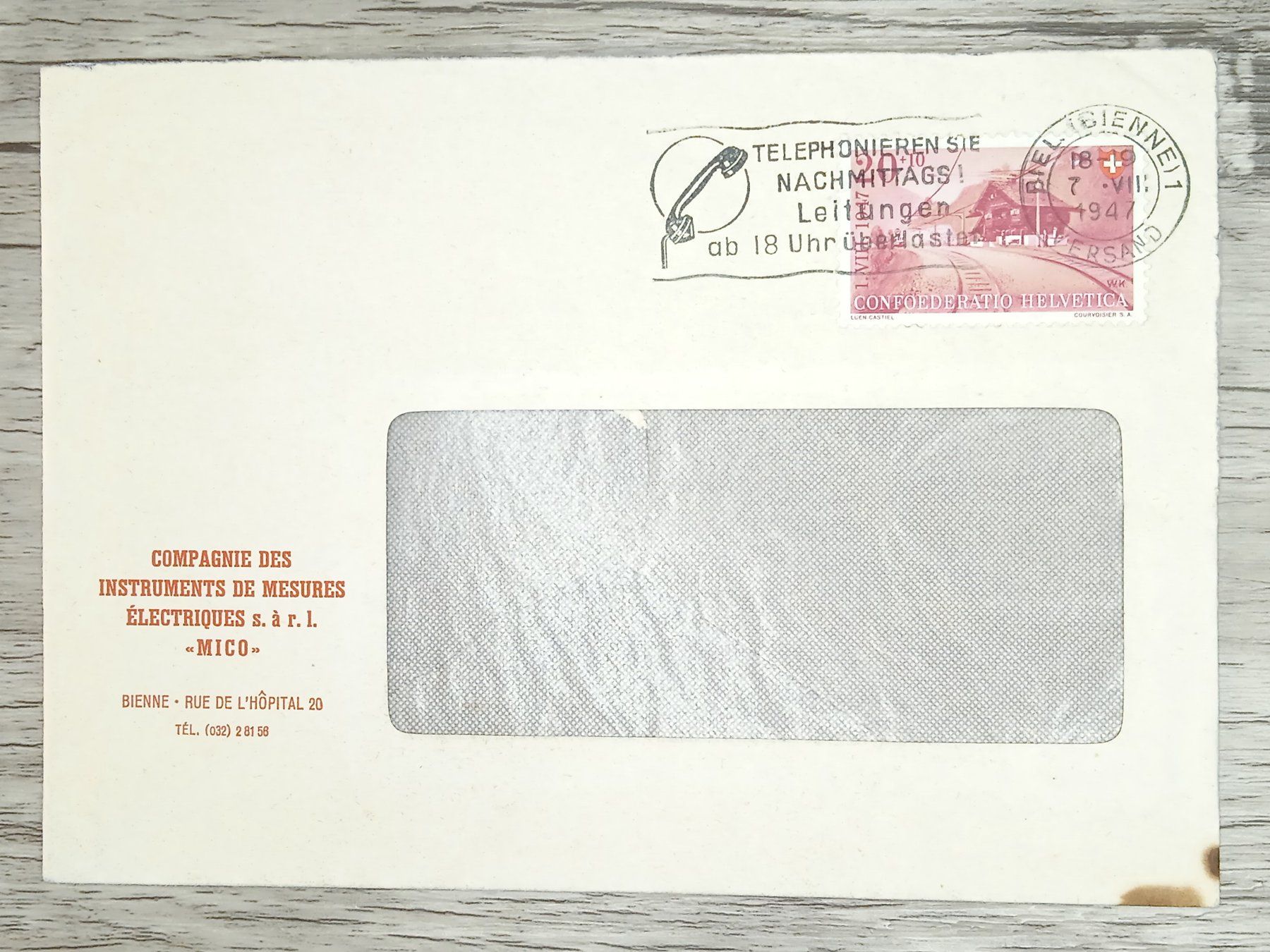 Tutti i francobolli: TR17 Enveloppe + Timbre Suisse 1947 – Usato da Cousset venduto da Patrick_Collections
