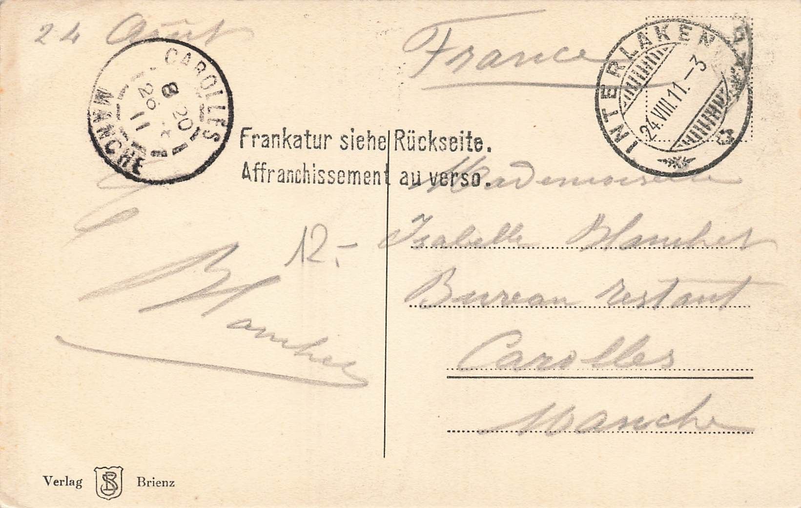 Cartoline postali: St. Beatenberg BE Eiger Mönch Jungfrau – Usato da Biasca venduto da Blenio71 1