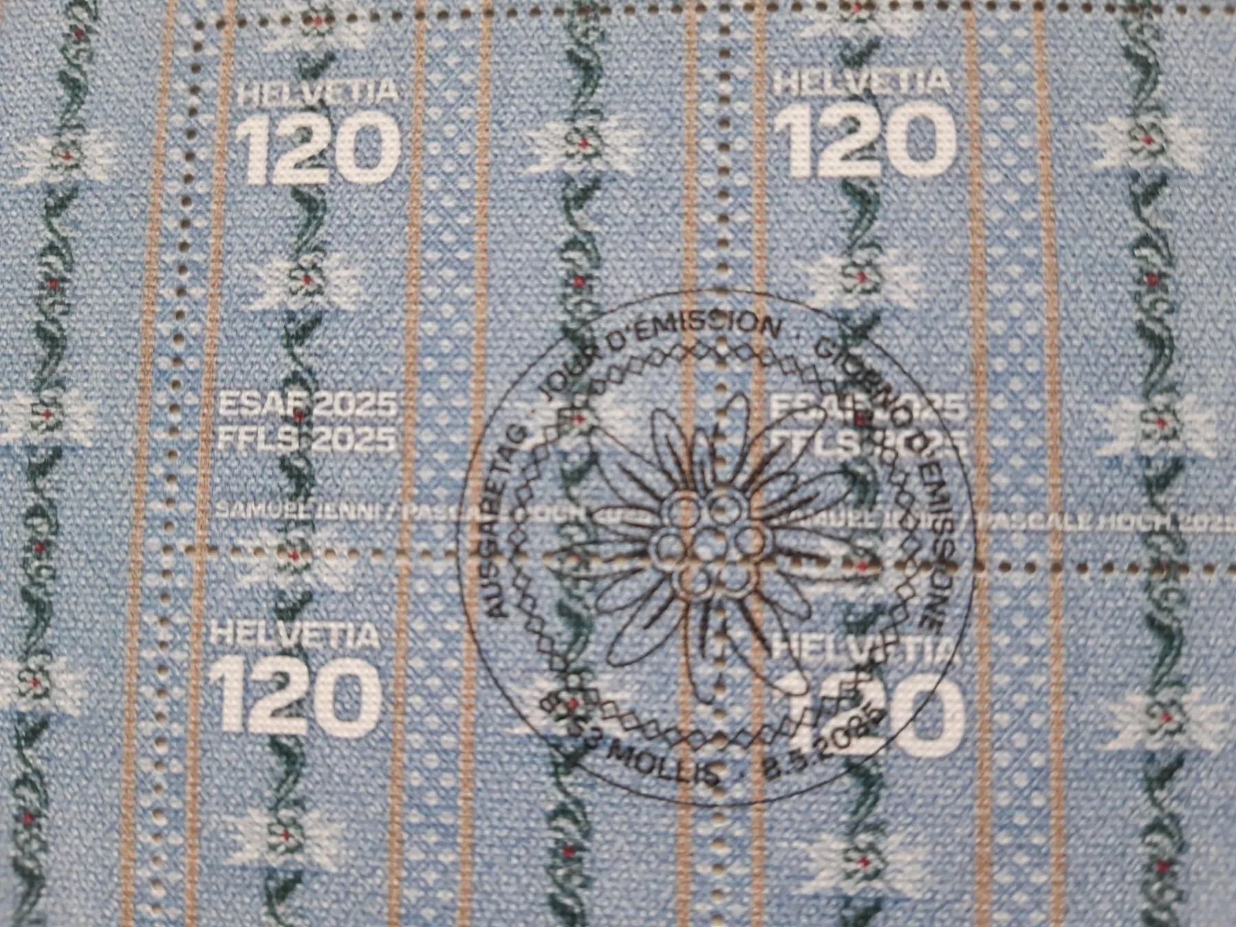 Alle Briefmarken: Bogen mit ET-Stempel Eidg. Schwingfest 2025 Glarnerland – Neu (gemäss Beschreibung) aus Wangs von weisstannen01 1