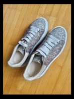 Sneaker Damen Glitzer silber weiss guter Zustand