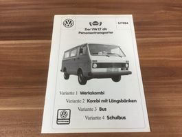VW LT Prospekt 1984 - Der VW LT als Personentransporter
