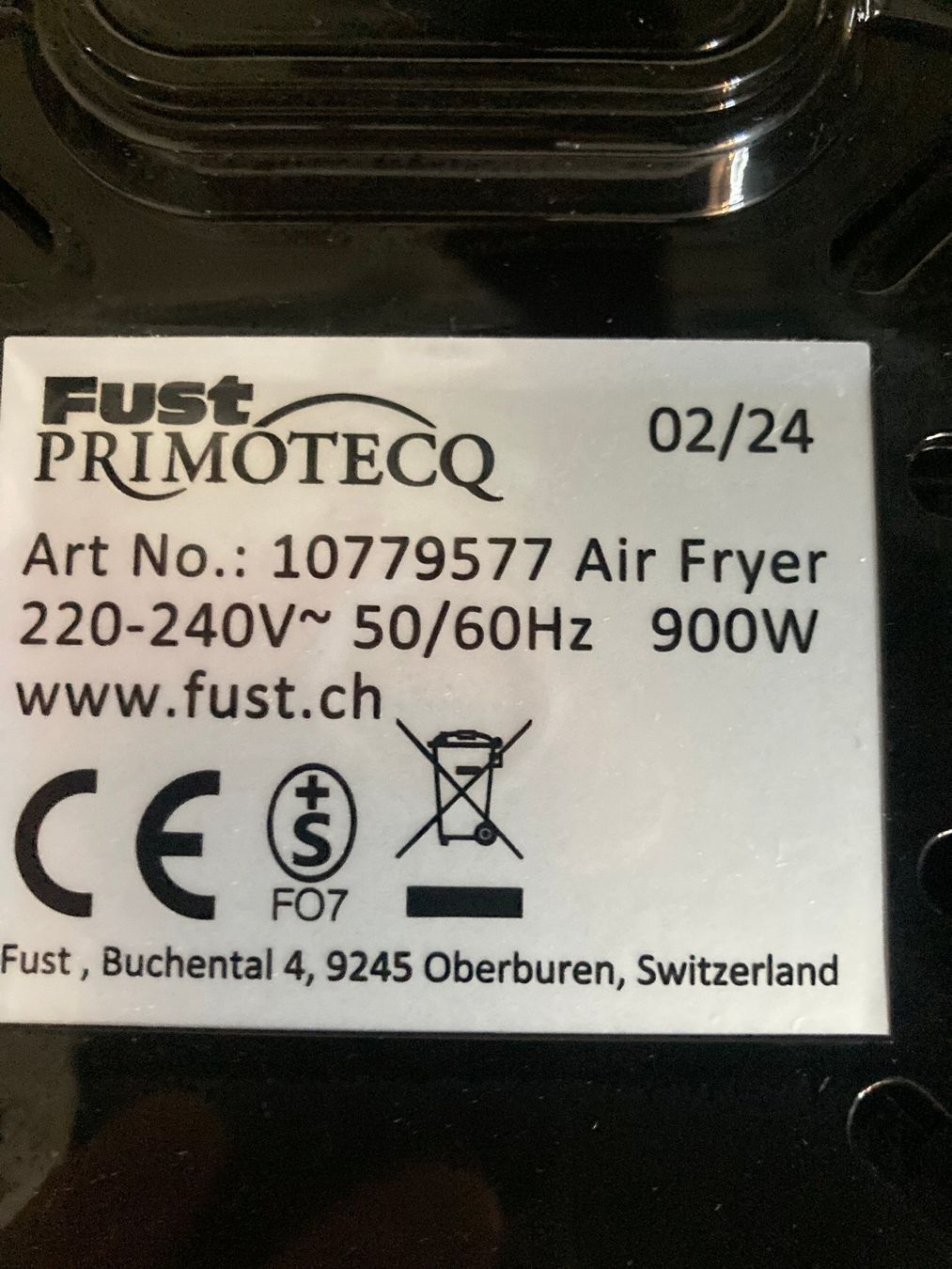 Primotecq Elettrodomestici da cucina: Heissluftfritteuse - Airfryer Primotecq – Usato da Embrach venduto da carina 2