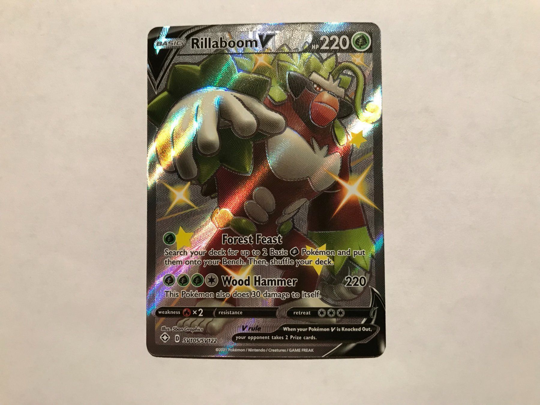 Pokémon Carte collezionabili: Rillaboom V Shiny EN – Nuovo (secondo la descrizione) da Hagendorn venduto da Pokecollectorch 1