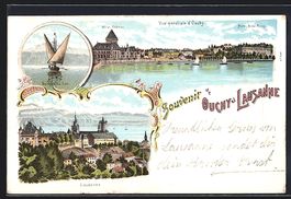 Litho Lausanne, vue générale de la vil
