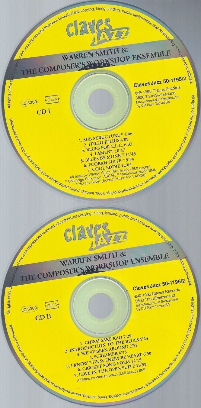 CD: Warren Smith COMPOSERS WORKSHOP J.Watkins Free Jazz 2CD neu – Usato da Kandergrund venduto da Sososo 4