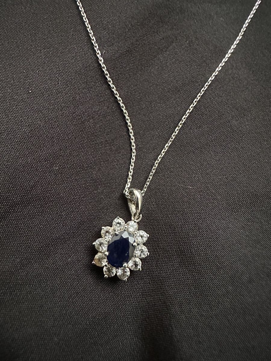 Catenine: Diamanta Paris Halskette mit mit echtem Saphir – Nuovo (secondo la descrizione) da Luzern venduto da alb_g6yd 1
