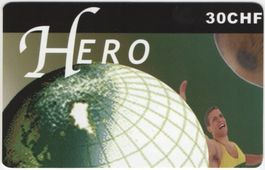 30 CHF HERO - seltene Prepaid Telefonkarte, Fussball Motiv