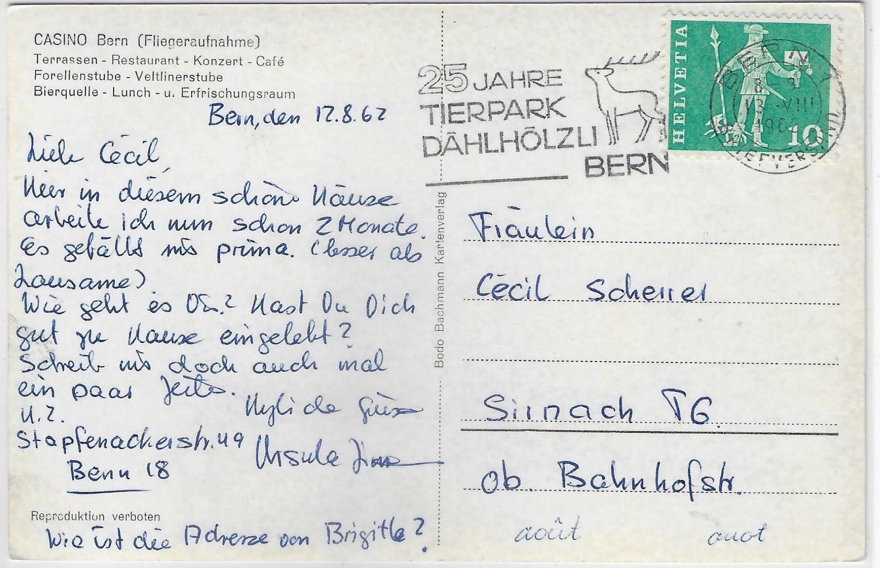 Cartoline postali: Flugaufnahme Casino Bern – Antico da Ettingen venduto da Kartenplanet 1